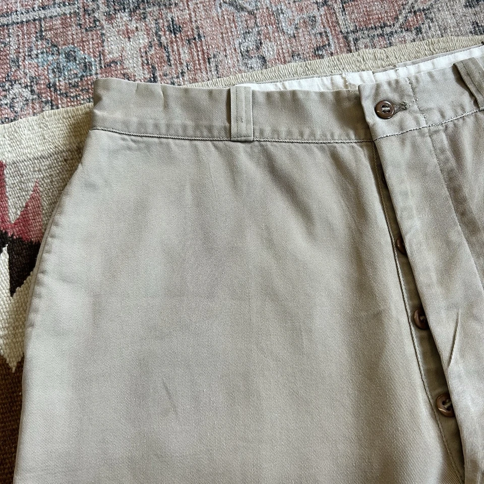 Vintage 1956 US Army Cotton Twill Button Fly Khaki Trousers Pants Sz 32 - Image 4 of 4