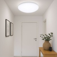 Wohnzimmerleuchte Deckenlampe Sterneneffekt Weiß Rund Led Flurleuchte D 21,5 Cm