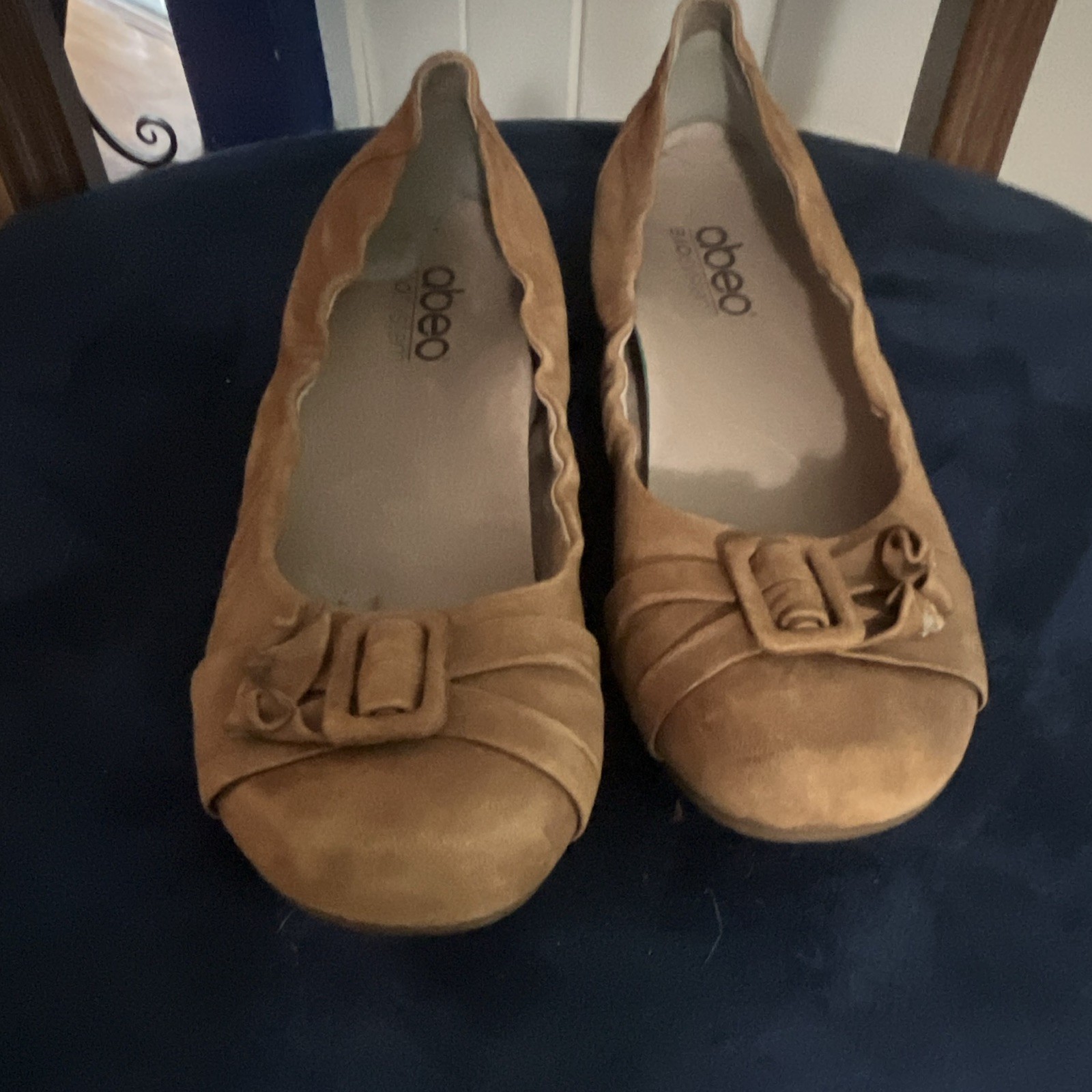 Abeo B.I.O.system Women’s Brown Leather Ballet Flats Comfort Slip On 8.5