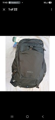 Osprey Manta 34 Hydration Hiking Backpack w 2.5L Reservoir Rain Cover New w Tags