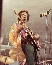 8x10 Print Jimi Hendrix Performing Live on Stage 1969 #PLO
