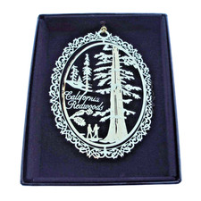 California Redwood Trees Brass Ornament