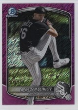 2025 Bowman Chrome Prospects Fuchsia Shimmer Refractor 72/199 Noah Schultz 1oj6