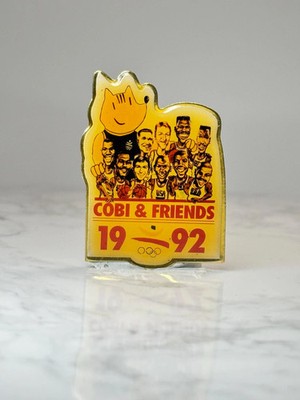 1992 Barcelona Olympics Cobi & Friends Pin: Gold Tone - Sports Souvenir