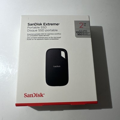 SanDisk 2TB Extreme External Solid State Drive, Black - SDSSDE62-2T00 
