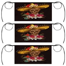 Waist Apron Set Daisy Polka Dots Waitress 3 Pockets Waterproof Half 3 Pack