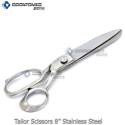 1 Pc Tailor Scissors 8'' Sliver Sewing Dressmaking Upholstery Fabric Shears