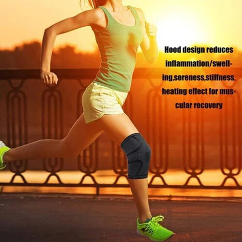 Elastic Knee Sleeve Support Brace for Joint Pain Injury Sprain Knee Cap Compress - Picture 4 of 66