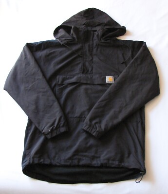 Men's Carhartt WIP Work in Progress Black Justin Pullover Anorak