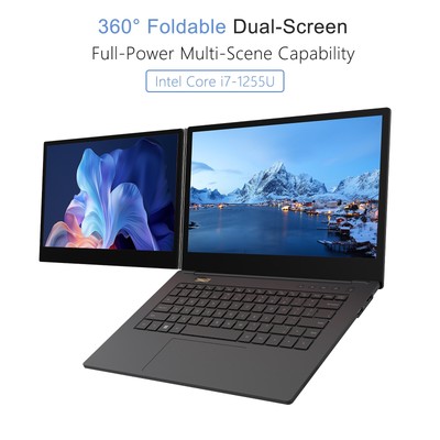 14''x2 IPS Dual-Screen Business Laptop Intel Core i7 16GB 1TB FHD Win11 Notebook