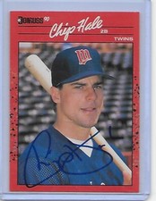 Baseball Card IP auto CHIP HALE Minnesota Twins 1990 Donruss