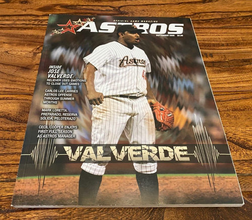 September 2008 Houston Astros Spieltag Programm nur Stadion Jose Valverde - Bild 1 von 3