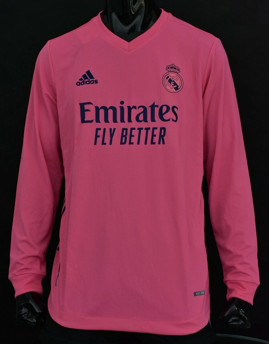 Galacticos adidas Real Madrid 2020-21 AUTHENTIC Pink Away Football Jersey size L eBay