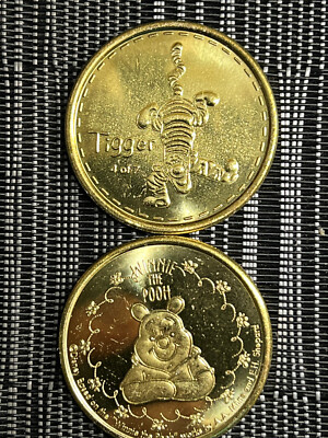 WALT DISNEY WORLD TIGGER POOH COLLECTION 2024 GOLD/BRONZE MEDALLION COIN