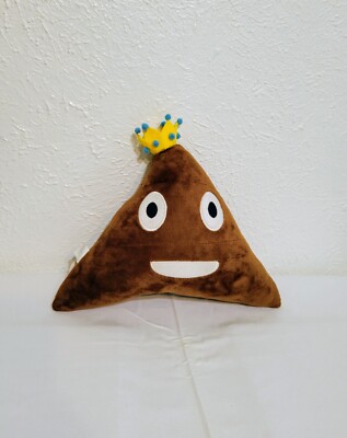 Prince Poop Emoji Emoticon With Crown 10  Plush Pillow Soft Novelty Valentine's 