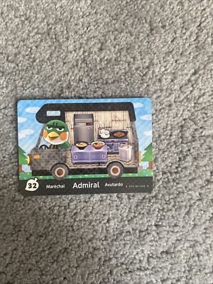 New Admiral 32 Welcome amiibo Series - Animal Crossing Amiibo Card Rare US  Card