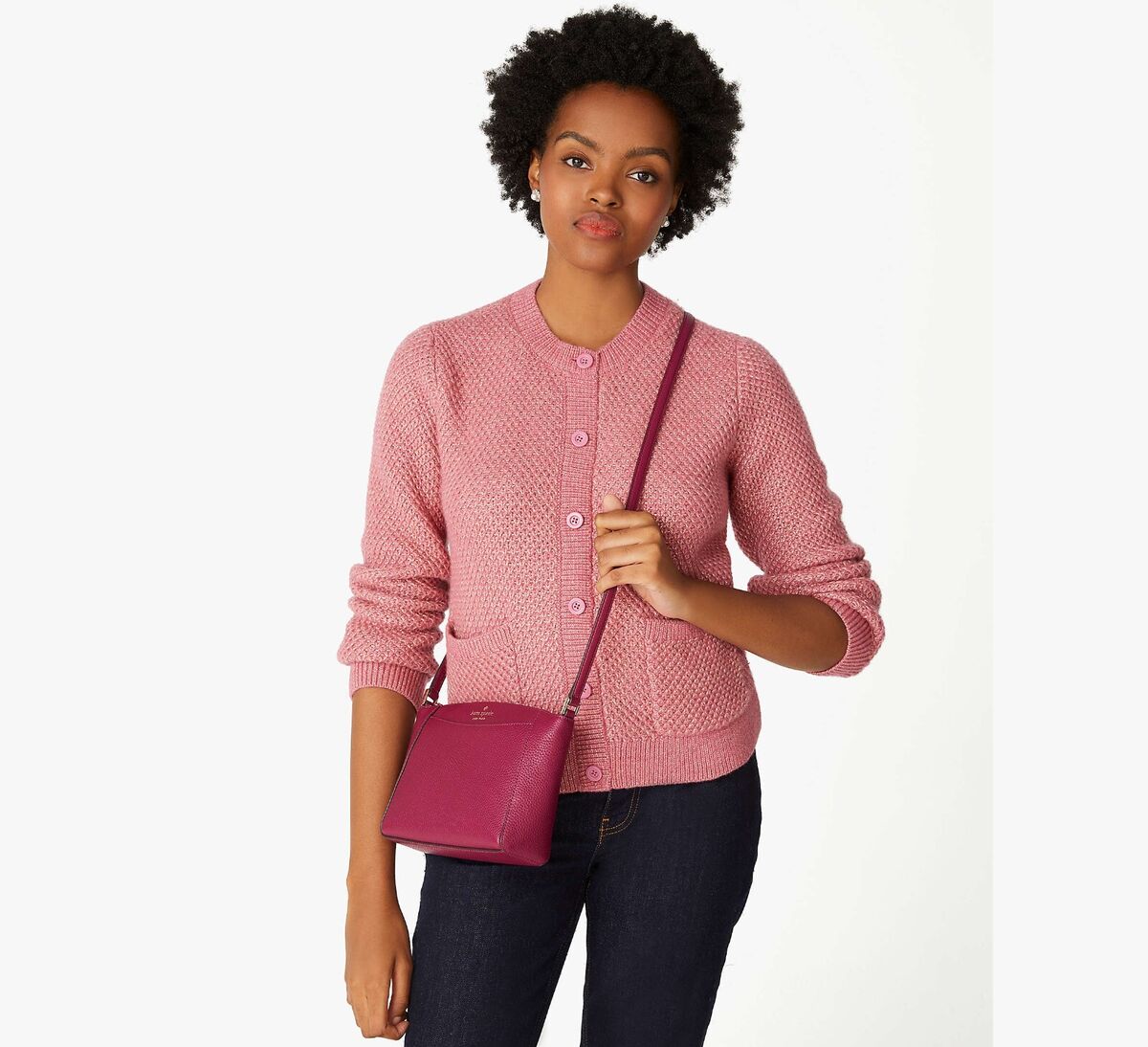 NWB Kate Spade Monica Crossbody Dark Raspberry Leather NWB Kate Spade Monica Crossbody Dark Raspberry Leather