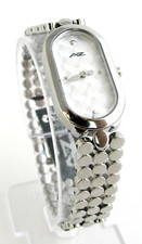 NEW A II Z by TIMEX SILVER CIRCLE DIAL+CIRCLE BRACELET BAND WOMENS WATCH V0V699