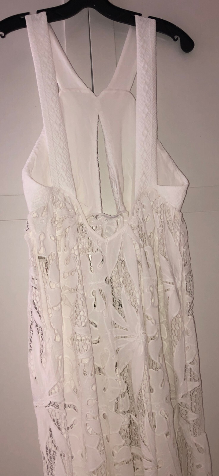 Free People Intimately La Vida  White Lace Sheer Jumpsuit Size Medium NWOT