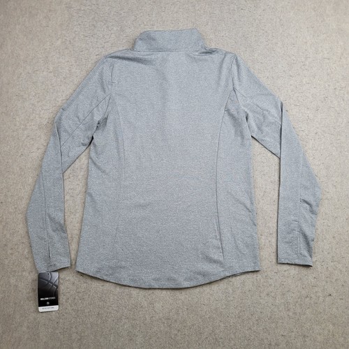 Chicago Bulls Womens Small Gray 1/4 Snap Pullover NBA Sweater Mock Neck NEW - Picture 8 of 10