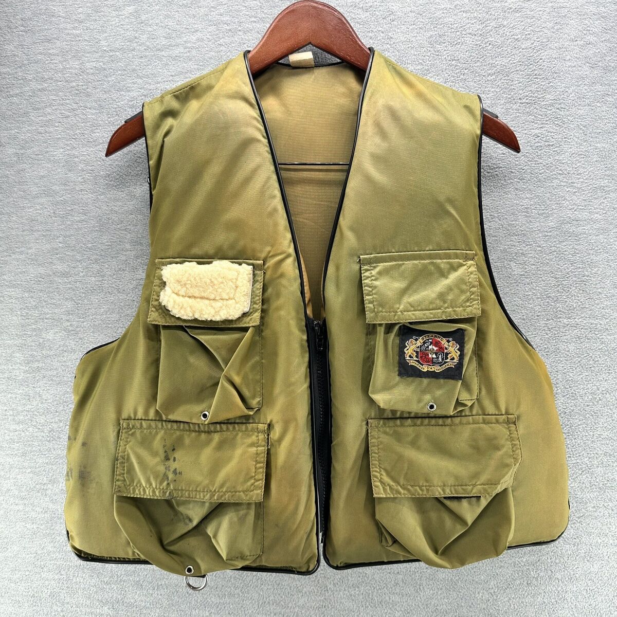 Vintage Stearns Men's Green S/M Anglers Fishing Life Vests Vintage Stearns Men's Green S/M Anglers Fishing Life Vests