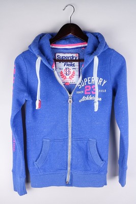 Superdry Track Field donna felpa con cappuccio casual blu misto