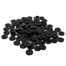 100pcs Round Black Resin Button 11.5mm 4 Holes Sewing Buttons for Garment DIY