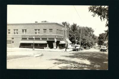 Cedar Falls Iowa IA 1925/30 RPPC Berg College St Supplies Store, Trucks & Autos