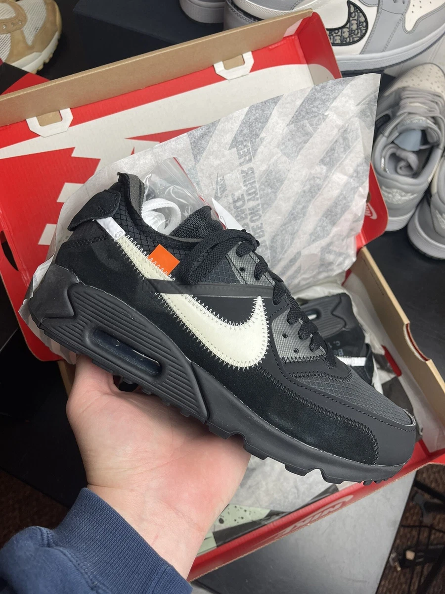 Off white air max 90 black white best sale laces