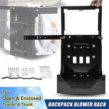Backpack Blower Rack Holder w/Lock for Open / Enclosed Landscape Trailer & Truck