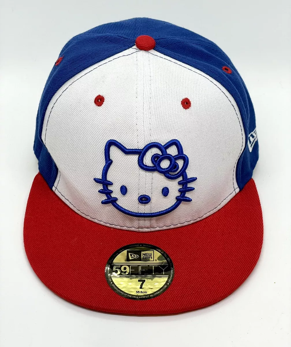 New Era 59Fifty Sanrio HELLO KITTY Red White Blue Fitted MLB Baseball Hat  Sz. 7