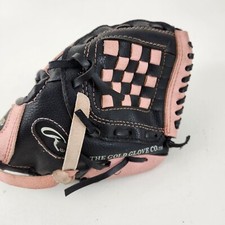 Rawlings Baseball Glove Girls Youth 9 Inch Leather Pink Black RH Throw PL90PB