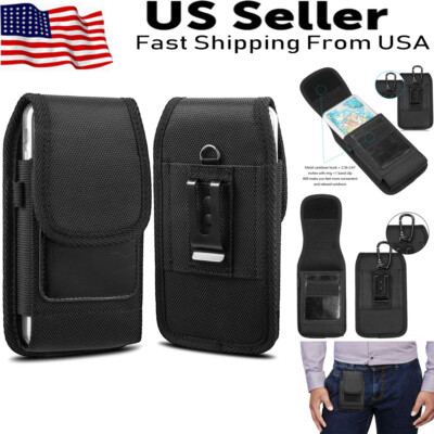 Vertical Cell Phone Pouch Holster With Belt Clip Carrying Case Card Holder Cover