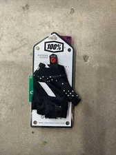 100% Exceeda Gel Short Finger Gloves, Black, Medium