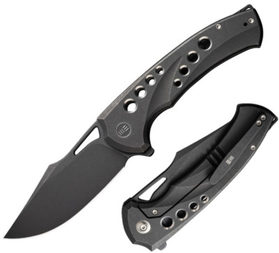 We Knife Co Ltd Swiftfin Folding Knife 3.88 CPM-20CV Steel Blade Titanium Handle
