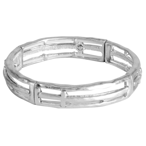 Bracciale fatto a mano, con l'antica tecnica del chiacchierino, con