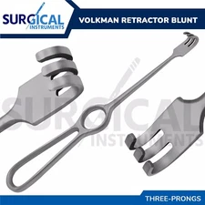 Volkman Retractor Surgical Instrument Prong 8.50" 3PB/B Stainless German Grade