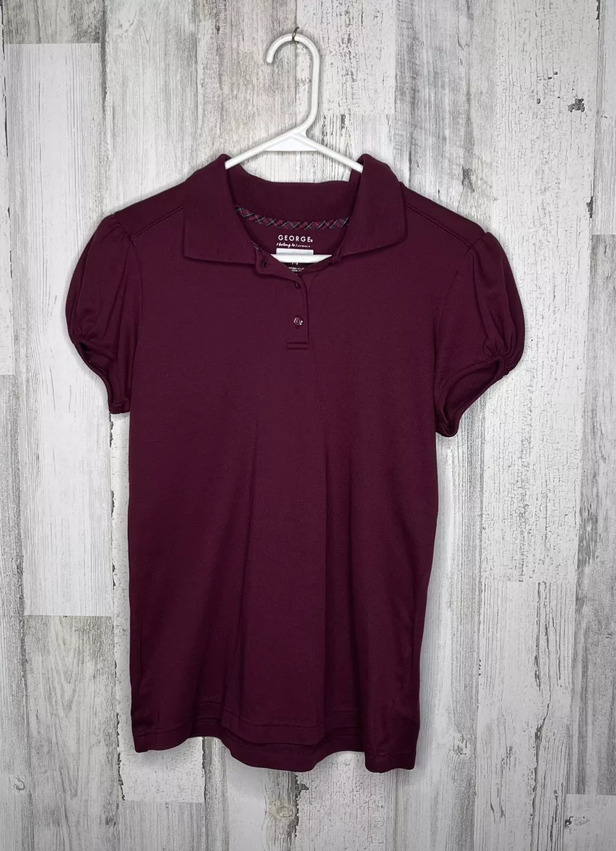 Burgundy polo cheap uniform shirt