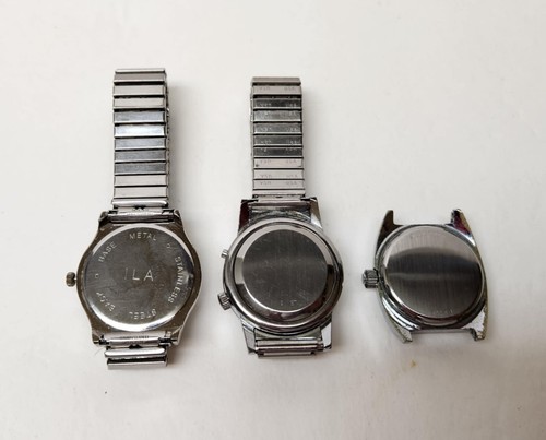 Lot of 3 Swiss Braille Watches For Parts or Repair, 1 DB 17 Jewels, 1 ILA Quartz - Picture 3 of 11
