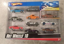 Hot Wheels 10 - 10 Pack of Cars-w/exclusive car- New Condition
