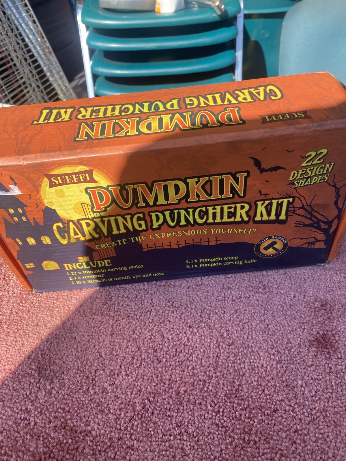 Pumpkin Punchers & Carving Tool Kit For Kids & Adults 22Stainless Steel Shapes