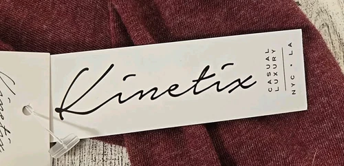 Kinetix Shirt SMALL Mens Casual Luxury Long Sleeve Maroon Heathered Cotton NEW image 10