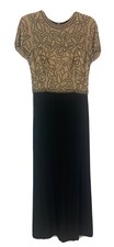 Jackie Jon New York Black Size 4 Formal Dress- Beaded Nude Overlay Bodice