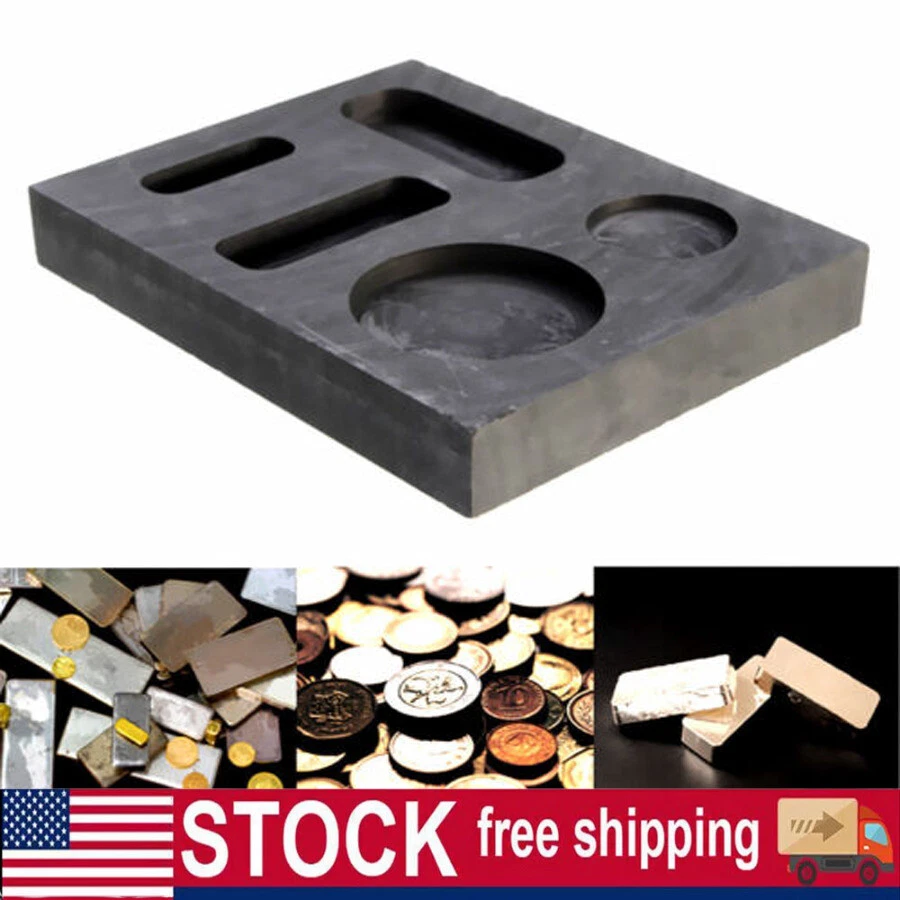 Graphite Ingot Casting Mold Combo Mold for Melting Refining Gold Silver Copper - Image 2 of 4