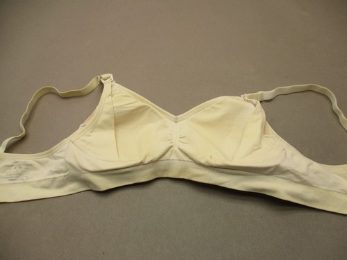 Hofish Size M Womens Beige Lined Wireless Back Closure Maternity Bralette Bra 8i - Picture 9 of 9