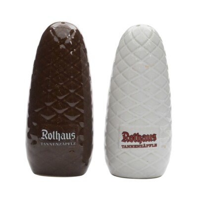 Rothaus Salz Pfeffer Streuer Set Tannenzapfen Wiederauffüllbar Esstisch Gastro