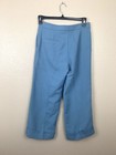Sandro Aresky Cuffed Culottes Cropped Pants Size 38 Medium Blue Wide Leg New — photo 3
