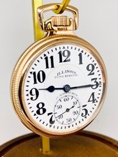 1928 Illinois 16S 23J Grade Bunn Special Type III 60Hr Pocket Watch Working