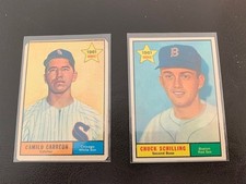 11 Vintage Ungraded 1962 Topps Baseball Cards, includes 4 Rookie Cards 
