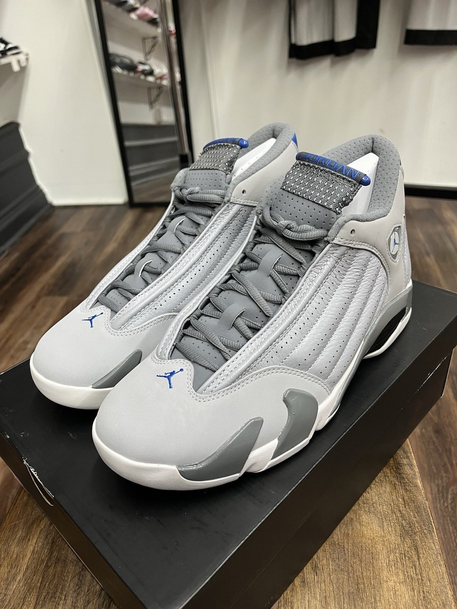 Air Jordan 14 Retro 'Wolf Grey' Men's Size 10 Brand New Sneakers  (487471-004)